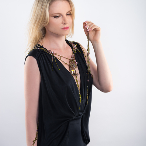 Korino I - Golden Gem Neckpiece