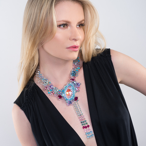 Korino I - Azure Peacock Neckpiece